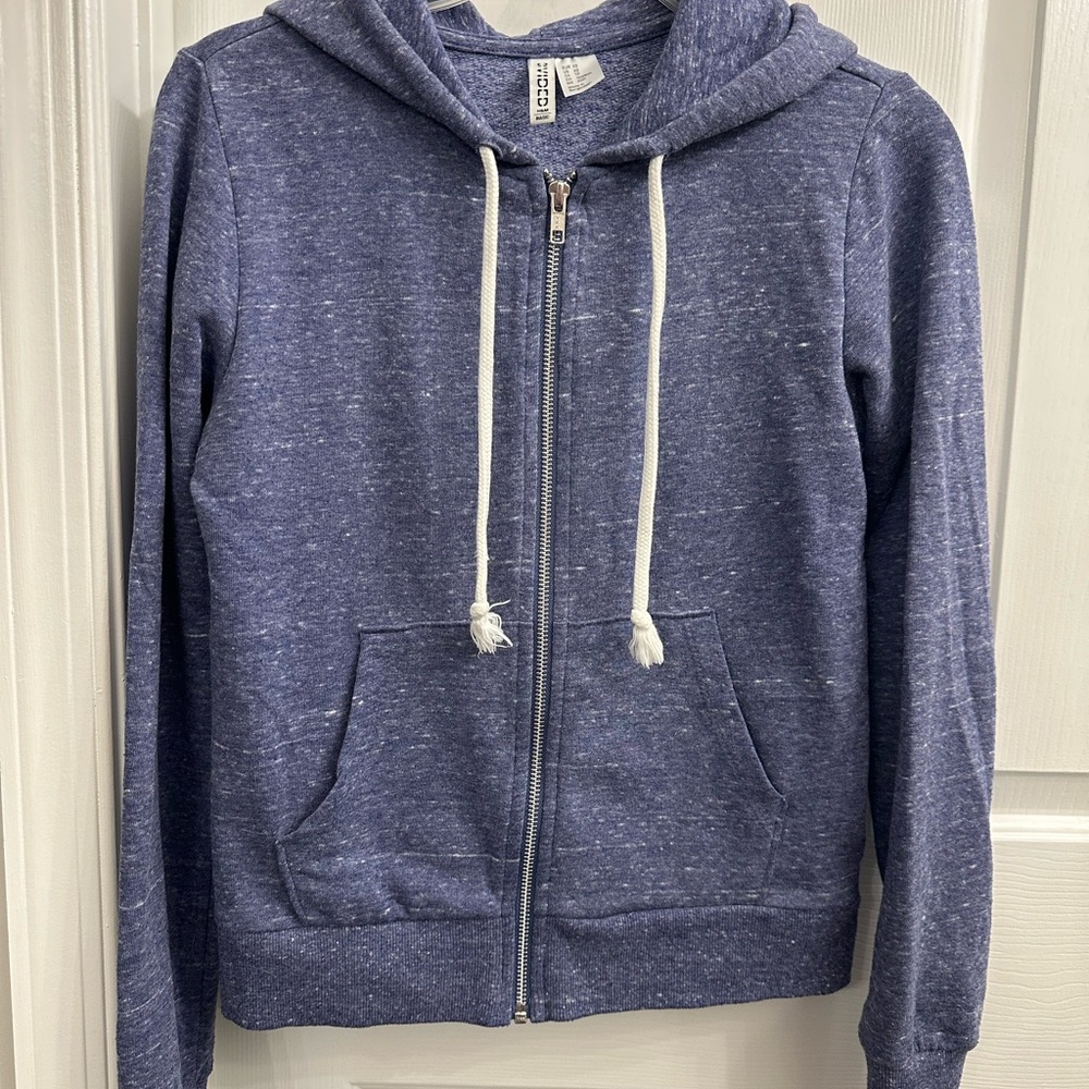 H&M Divided Heathered Blue/Purple Basic Zip Up